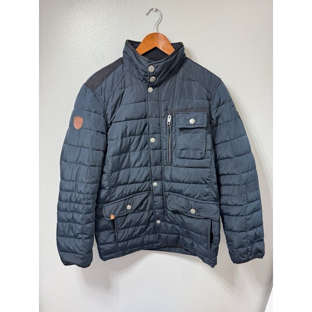 Men’s Winter Jacket Camel Active Insulated Quilted  Sz L Navy Blue Pre-worn